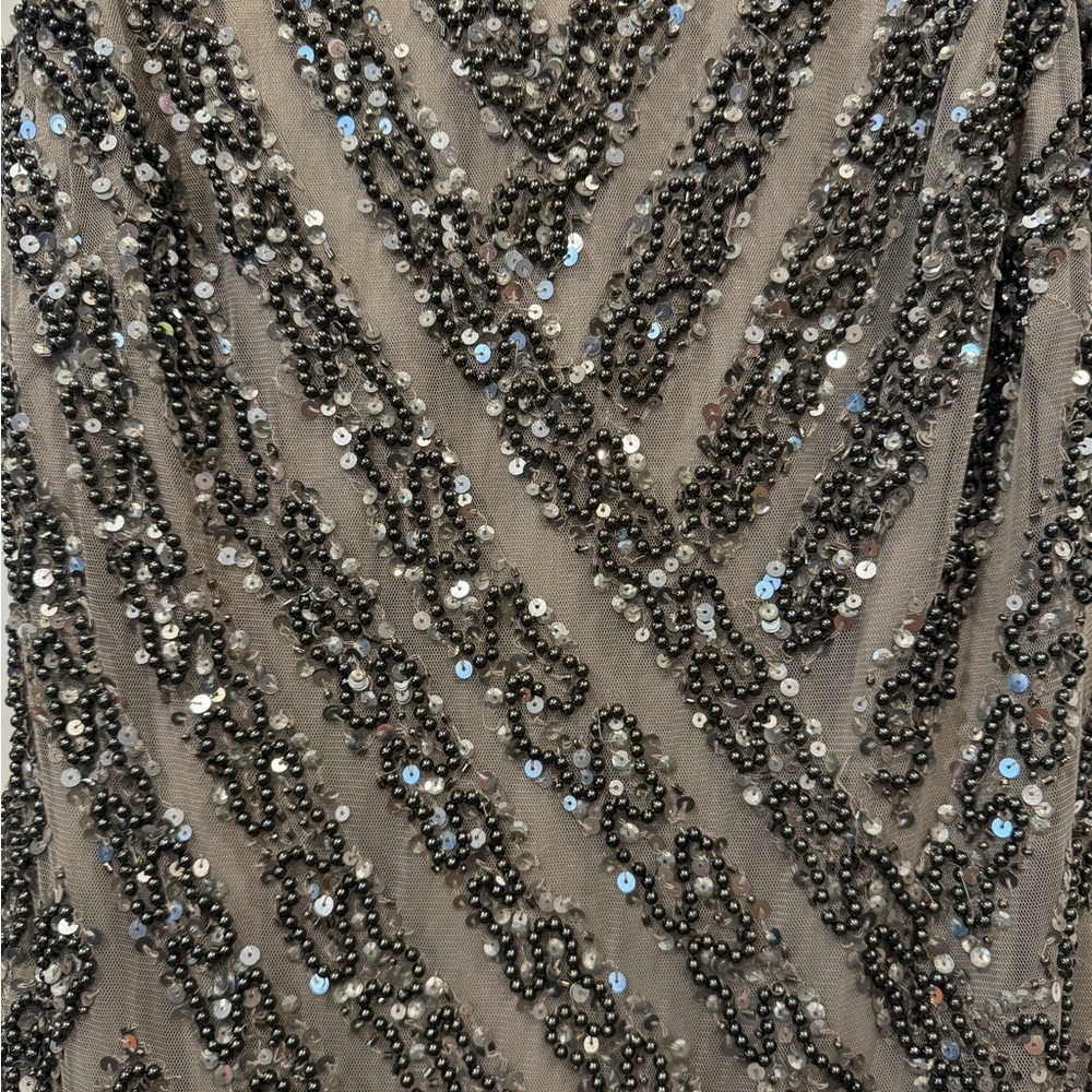 Adrianna Papell Black Sequin Sleeveless Mini Dress - Picture 3 of 6